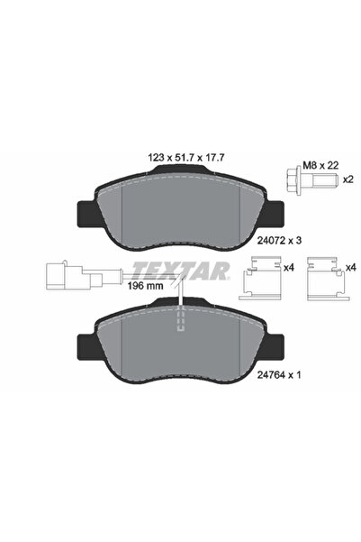 Krieger Set Placute Frana Frana Disc Fiat 500 Ford Ka