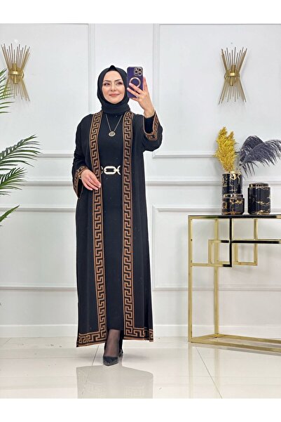 Valens Butik Gold-Edged Hijab Cardigan Aygul