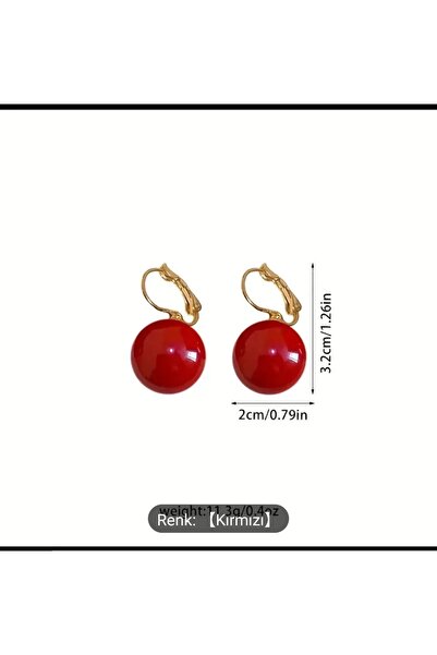 ORGANICYOU YIWUSHI Vintage Boho Tarzı Kırmızı Reçine Küpe, Moda Demir Kulak İğnesi, Tüm Mevsimler İçin