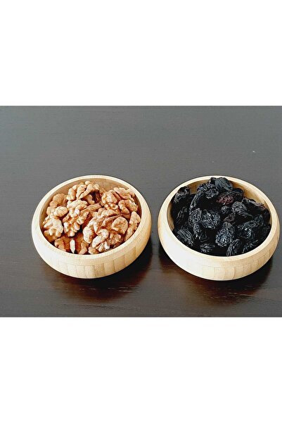 bir sürü eşya pak market 2 Pieces Round Bamboo Snack Bowl Nut Plate