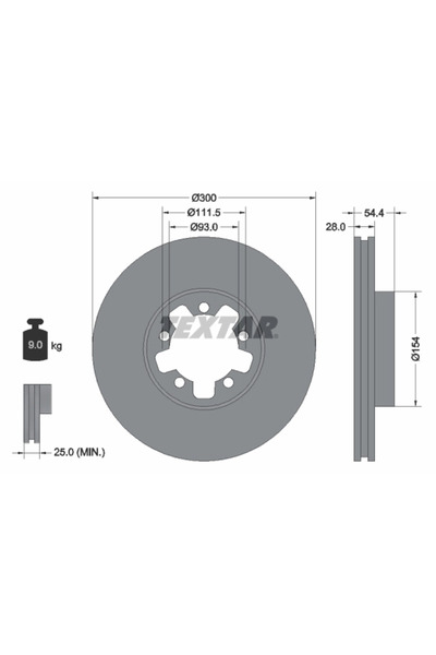 Krieger Спирачен диск Ford Transit Tourneo Bus/Transit Каросерия на автобус/T...