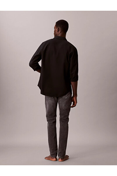 Calvin Klein Erkek Yüksek Bel Uzun Boy Cep Detay Denim Kumaş Slim Fit Gri Jeans LV04RD702G-ZY3