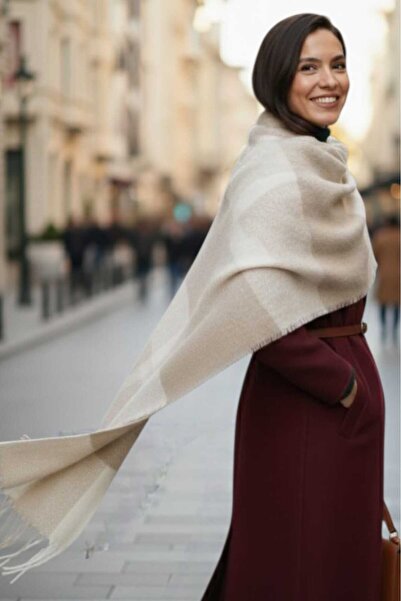 Trenderrs Eșarfă în carouri premium pentru femei, eșarfă în carouri