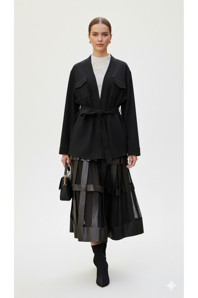 Ceremony ÖNÜ AÇIK ŞAL YAKA CEKET