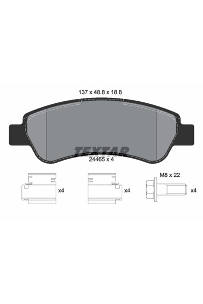 Krieger Set Placute Frana Frana Disc Citroen Jumper 2 Bus/Jumper 2 Caroserie/...