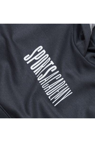 Cottonland Men's Academia Regular Fit Hooded Pocket Three Thread Without Shardon B Printed Cotton Sweatshirt Smoke