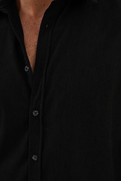 Catto Peak Мъжка памучна кадифена еластична риза за всеки сезон