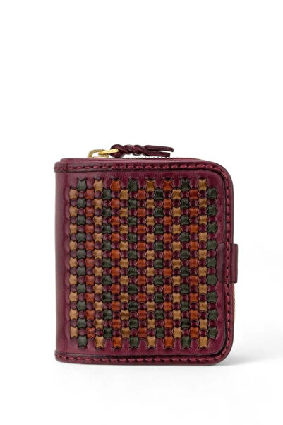 GÖN 100% HANDMADE WALLET WITH ZIPPER AND FENCE FENCE Closure (MARU)