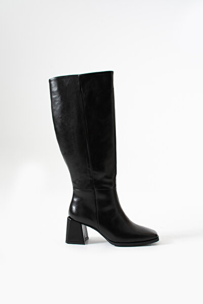 Siena Shoes Zidan Women's Zippered Heeled Boots Black