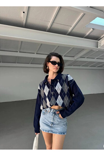 markazzi Polo yaka baklava desen kazak