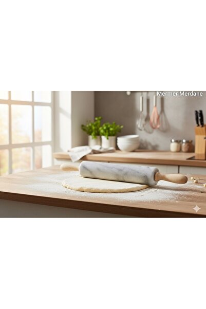 Madame Clean Home Mermer Merdane %100 Doğal Taş Doğal Lezzet Hamur Açma 48Cm ...