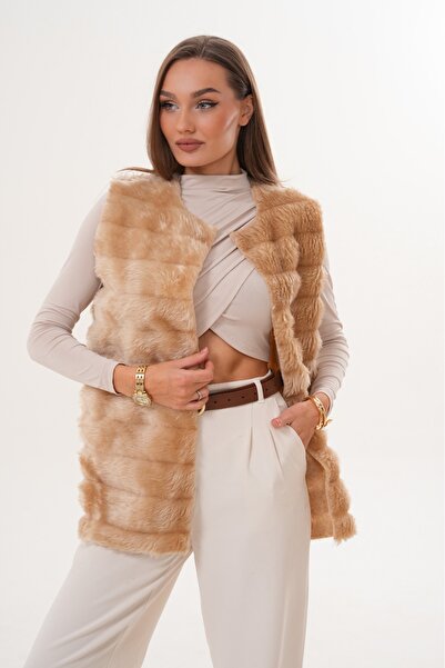 Asil Modest Peluş Suni Kürk Yelek