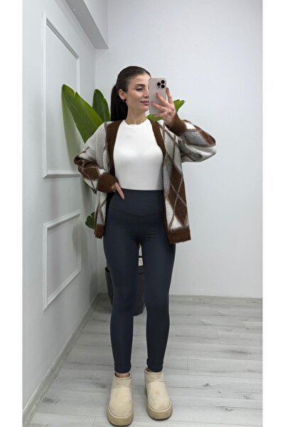 TUNAM BUTİK 0501 Fleece-Lined Winter Tights Anthracite