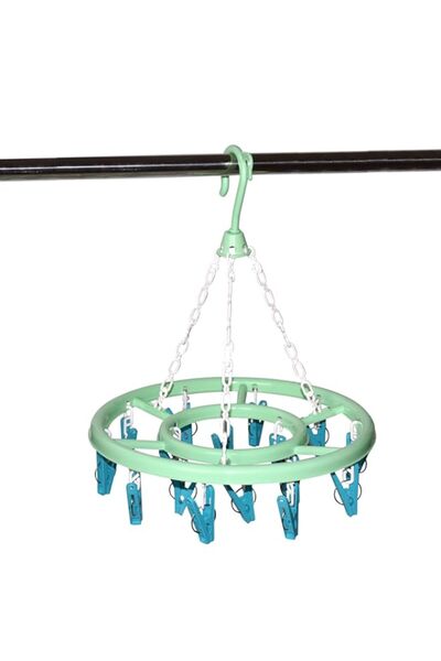 Generic Rozenbal Rotary Airer with 16 Pegs Multicolour