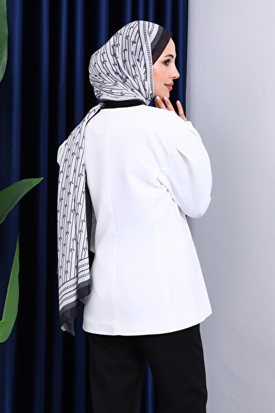 İmajButik Ecru Shoulder Pad Button Jacket