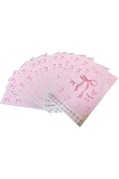 Generic Reusable Pink Bow Plastic Gift Bags, 11 x 17 In Cute Bow Party Favor Bags Candy Goodie Treat Bags R