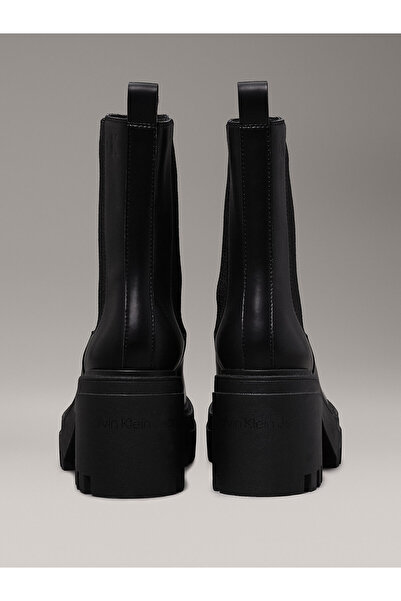 Calvin Klein Leather Chunky Heeled Chelsea Boots