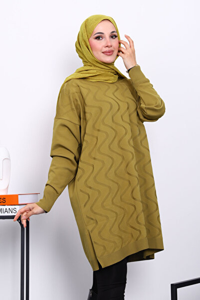 İmajButik Tunica de tricotaje mercerizata cu fir rece verde ulei