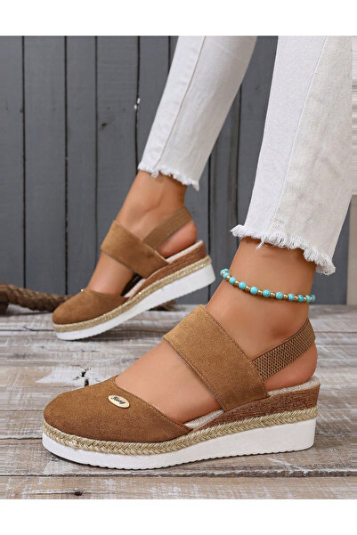 Sheya platform sandals, brown