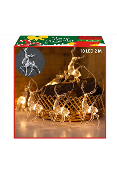 Other Ghirlandă de Crăciun cu lămpi decorative cu ren, 10 LED-uri, perdea cu ...