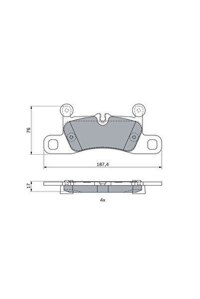 Bosch Set Placute Frana Frana Disc Porsche Cayenne Vw Touareg