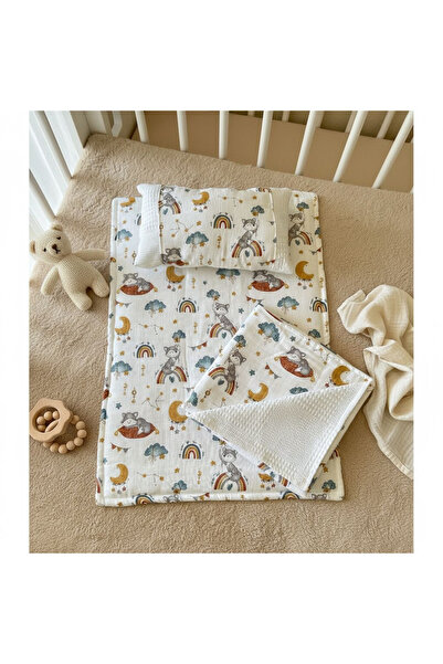 GİZGİYİM طقم فراش للأطفال مع بطانية، وسادة، موسلين، وسادة أطفال، لحديثي الولا...