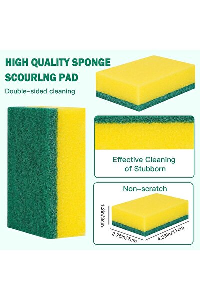 Generic Kitchen Dish Cleaning Sponge Great for Washing Dishes and Cleaning the House, Non-Scratch Sponges 12 Pack