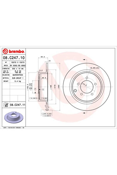 Brembo Дискови спирачки Chrysler Sebring Chrysler (Bbdc) Sebring