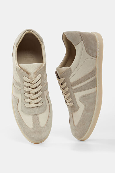 W Collection White Suede Sports Shoes