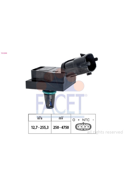 FACET Senzor Presiune Aer Nissan Micra 3 Opel Movano A Bus/Movano A Caroserie...