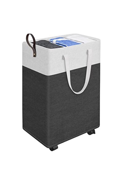 Generic Exrp Rolling Large Laundry Hamper Large Collapsible Basket on Wheels,...