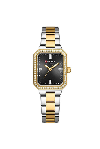 Curren Ceas elegant de damă, cuarț, analog, argintiu-negru