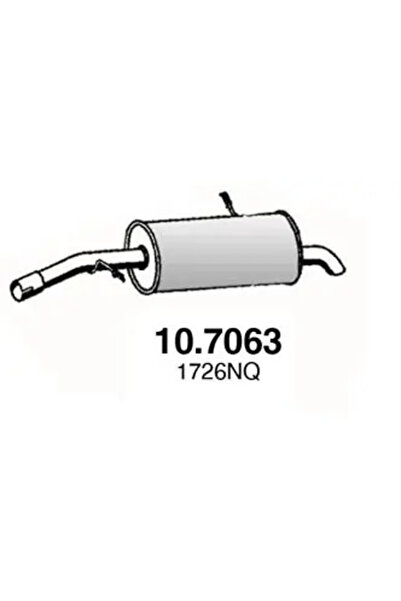 ASSO Toba Esapament Finala Citroen C2/C3 1/C3 Picasso Peugeot 1007/2008 1/207