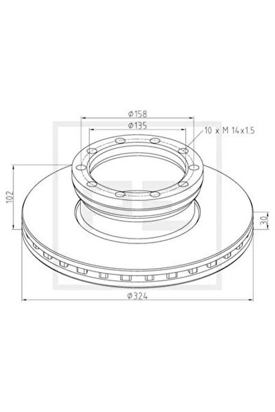 PE AUTOMOTIVE Disc Frana Fata Man Foc/L2000