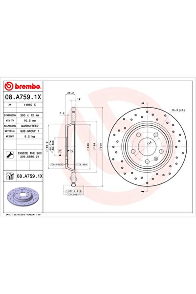 Brembo Disc Frana Audi A4 Allroad B8/A5/A6 C7
