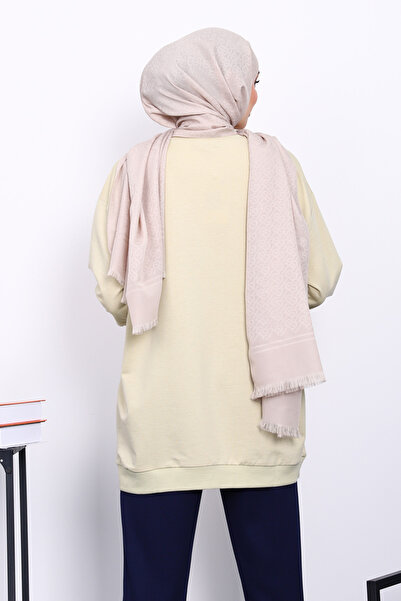 İmajButik Φούτερ Olive με λαιμόκοψη και πέτρα Modal