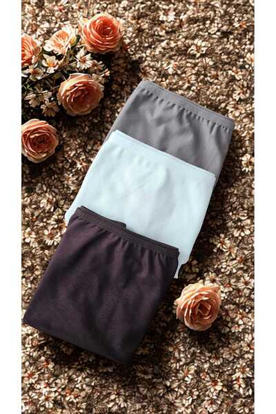 minecidem Kadın Büyük Beden Battal 3XL Esnek Penye Külot 3 Lü Paket