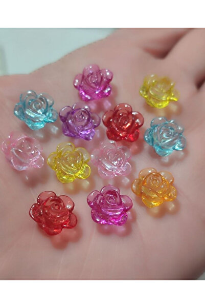 Mutlu Bujiteri Hobi Aksesuar خرز الورد الأكريليك (40 قطعة)