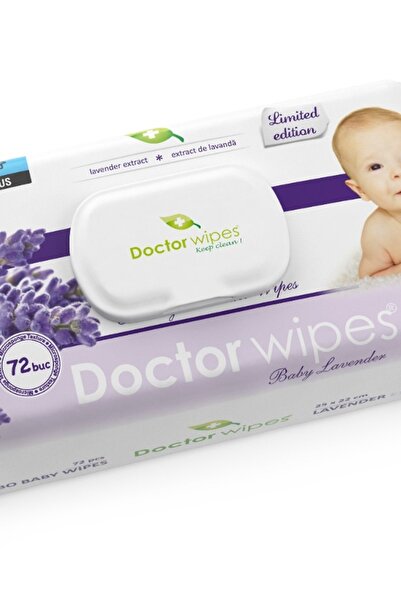 DOCTOR WIPES Șervețele umede cu extract de Lavandă 72 buc/pach