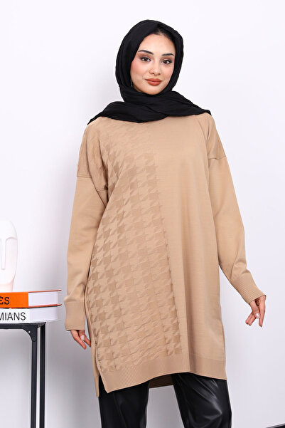 İmajButik Μπισκότα Cold Yarn Mercerized Knitwear Tunic