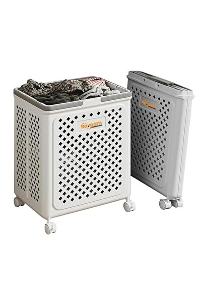 Generic Raxoom Foldable Laundry Basket For Dirty Clothing | Modern Design with Upto 50L Storage Capacity |