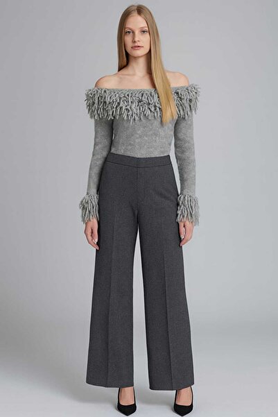 gigigiyim Fringed Madonna Collar Women's Knitwear Sweater