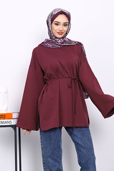 İmajButik Φούτερ με λεπτομέρεια ραφής με βατόμουρο στο πλάι άνοιγμα