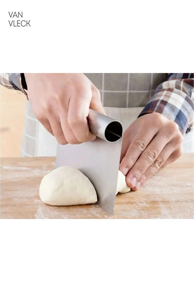 VAN VLECK Stainless Steel Dough Cutting Spatula – Measuring Marked, Pastry Dough Cutter and Scraper