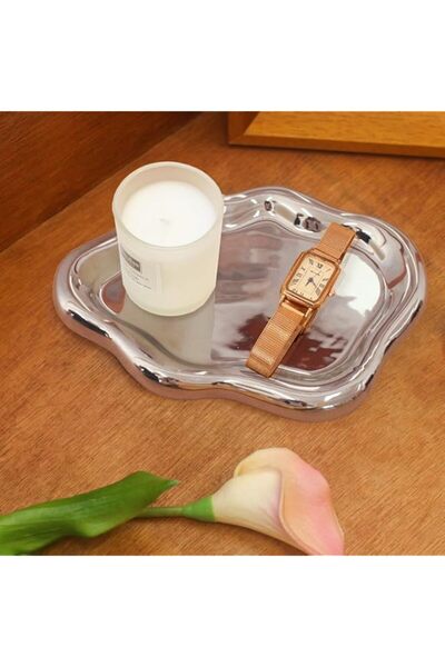 Generic Ceramic Cloud Jewelry Tray, Decorative Ring Holder Dish for Women, Vanity Key Organizer with Anti-S