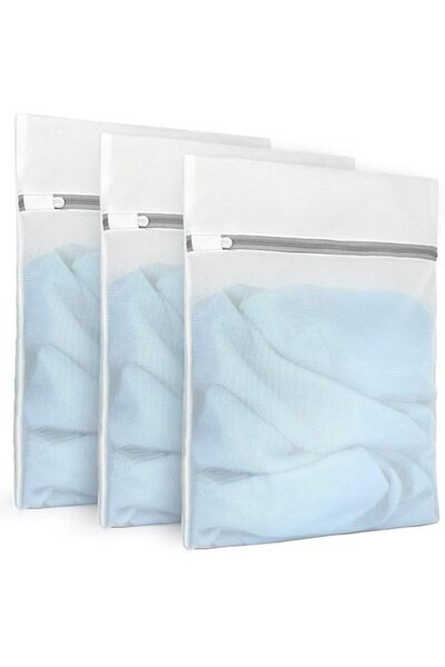 Generic 3 Pcs Laundry Bag, Large Honeycomb Delicates Bags for Washing Machine, 60 * 60CM 30 * 40CM Lingerie