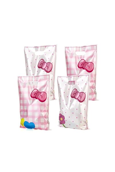 Generic 40 Pack Pink Party Favor Bags for Girls Birthday, Eid, Cute Plastic Goodie Treat Candy Gift Bags wi
