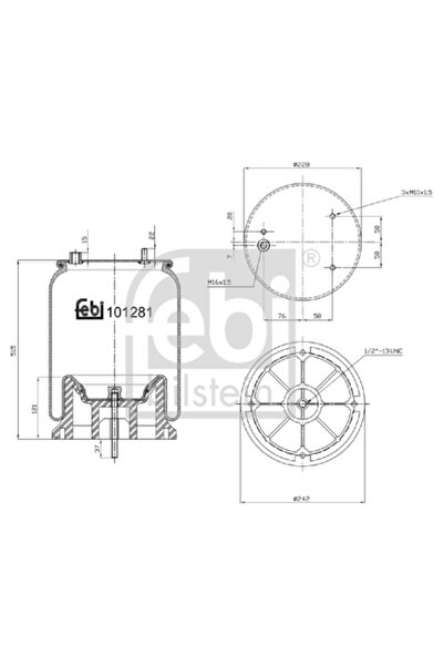 FEBI BILSTEIN Въздушни окачващи маншони Daf CF 75/CF 85/XF 105