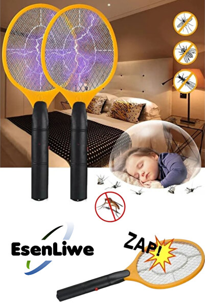 ESENLİWE Şarjlı Sinek Raketi Yeni Nesil Uv Işıklı Elektrikli Sivrisinek Öldür...