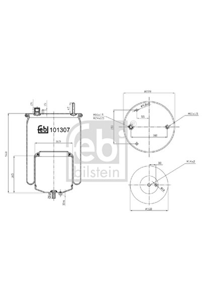 FEBI BILSTEIN Въздушни окачващи маншони на задния мост Volvo Fh 2/Fh 3/Fm 2
